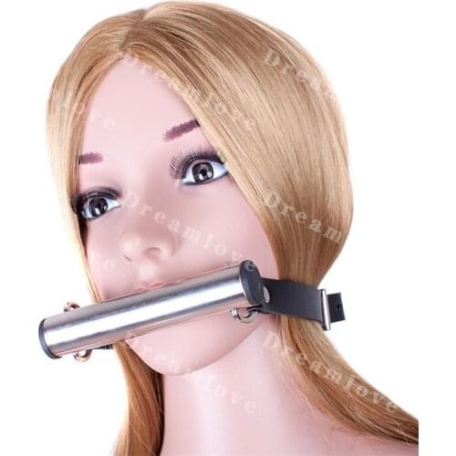 Unisex Steel Bone Bit Gag with Leather Strap Sex Bondage Fetish Pony Play Restraint Adult BDSM Sex Toy