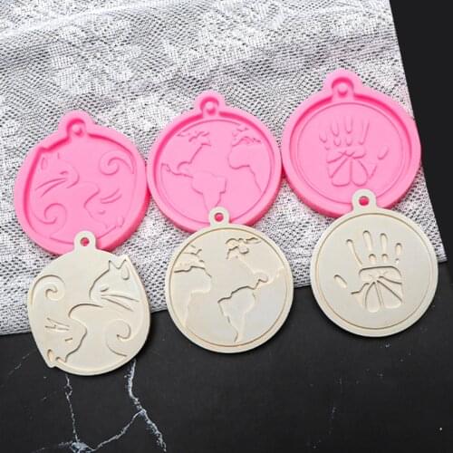 Shiny Glossy Silicone Resin Molds Diy Mushroom Keychain Mold DIY Keychain Pendant Jewelry Epoxy Resin Crafting Molds