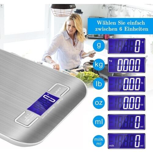 5kg Household Kitchen Scale Electronic Food Scales Diet Scales Measuring Tool Slim LCD Digital Electronic Weighing Scale New