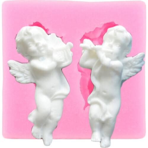 Baby Angel Silicone Molds DIY Party Chocolate Candy Mold Cupcake Topper Fondant Cake Decorating Tools DIY Soap Resin Clay Moulds