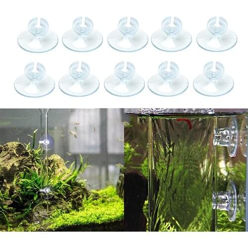 HOOMIN 10 Pcs Trachea Thermometer Sucker Airline Tube Holder Fish Tank Oxygen Tube Suction Cup Oxygen Pump Fixed Clamp