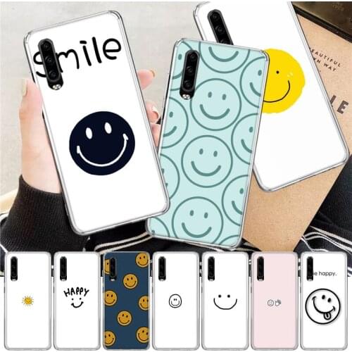 INS Cute Cartoon Smiley Korean Soft Cover Phone Case For Huawei P30 P20 P10 P40 Mate 30 20 10 Pro Lite P Smart Z Plus + Customiz