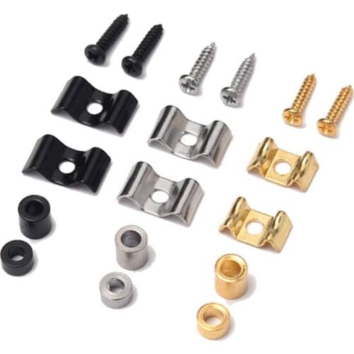 IRIN 6Pcs/Set Metal Electric Guitar String Retainer For Fender Strat Style Electric Guitar Bass Parts Replacement Accessories