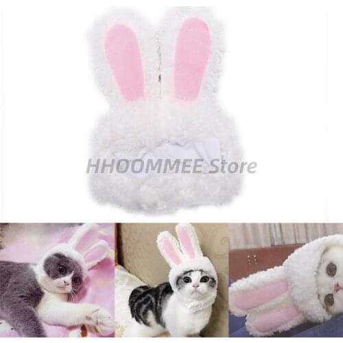 Kawaii Cat Bunny Rabbit Ears Hat Pet Cat Cosplay Costumes For Cat New Arrival Small Dogs Kitten Party Costume Dropshipping