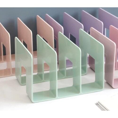 Three-grids Four-grids Bookends for Heavy Books Non-Slip Bookends Decorative Bookends for Offices Book Ends Book Holder