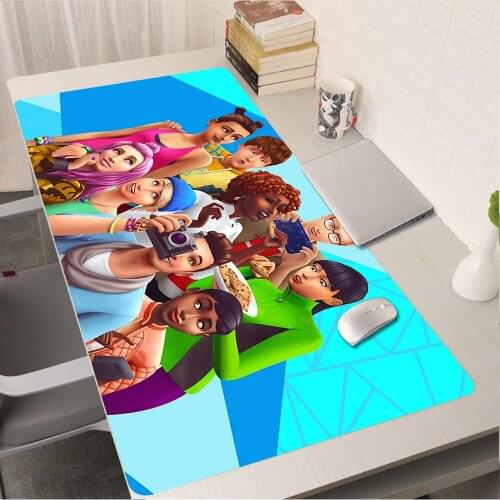Anime The Sims 4 Mouse Pad Gamer Pc Gaming Accessories Rug Varmilo Mausepad Desk Mat Mice Keyboards Computer Peripherals Office