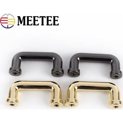 5/10pcs 21mm Metal Buckle U Rings For Handbag Connector Bag Arch Bridge Screw DIY Luggage Strap Hangers Hardware Accessories