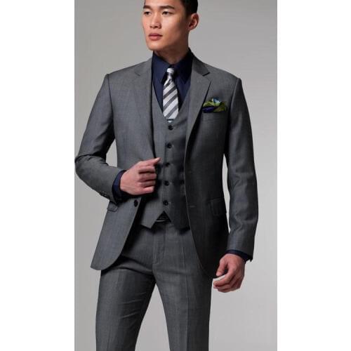 CHEAP Groom Tuxedos Best man Suit Groomsman/Men Suits Bridegroom blazer(Jacket+Pants+Vest+Tie wedding men dress/traje novio