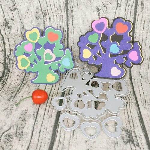 New heart-shaped Christmas tree, Christmas tree, tree metal cutting knife mold, scrapbook, photo album decoration crafts