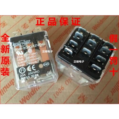 New and original air conditioning relay 735-3C-C 12VDC