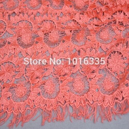 New Coral high quality african cord lace african guipure lace water soluble chemical nigerian lace