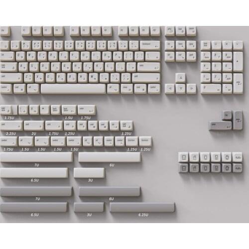Sample White Design NP Profile Keycaps For Cherry Mx Gateron Kailh Box TTC Switch Mechanical Keyboard 64 87 96 104 PBT Key Cap