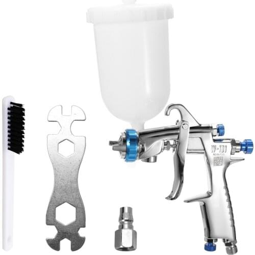 Professional Stainless Steel DIY Air Spray Gun Machine Hand Manual Spraying Painting Tool with Gravitational Feed Fluid Cup