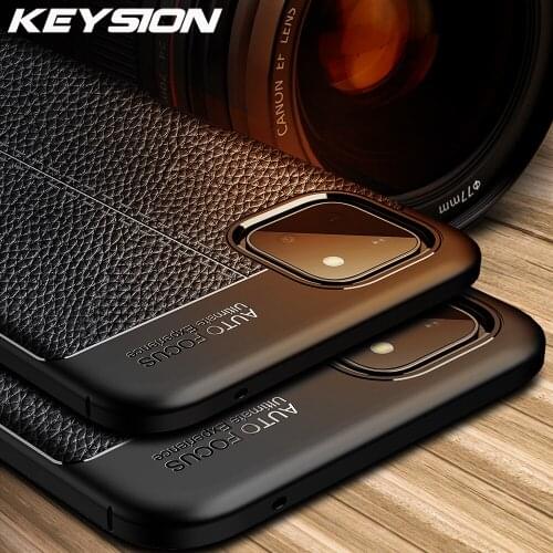 KEYSION Shockproof Case For Samsung A22 A82 5G leather texture soft silicone Phone back cove for Galaxy A82 A22 5G