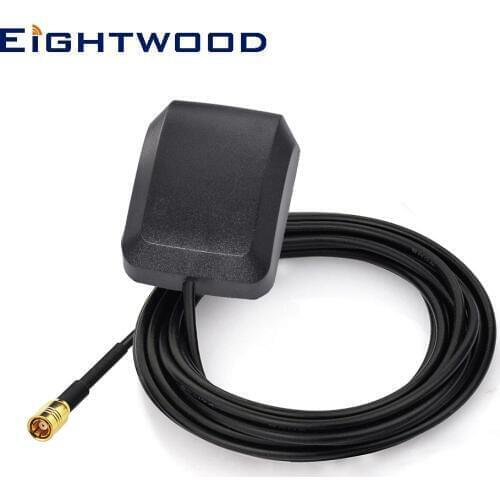 Eightwood Car GPS Antenna Active Aerial with SMB Plug 1575.42 Mhz for GPS Receivers Navigation System and Mobile Application