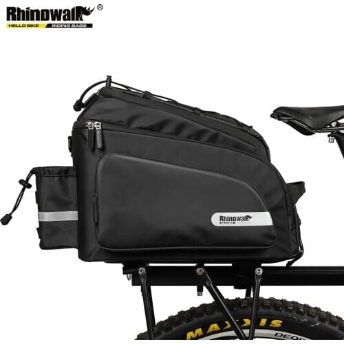 Rhinowalk Bike Cycling Bags Saddle Rear Bag Pannier Waterproof 17L MTB Bicycle Bags Travel Shoulder Handbag Bicycle Accessories