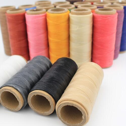 50m/roll Color Waxed Thread Leather Sewing Wax Cords Polyester For Upholstery Bag Shoes Leather Tools Material Stitching String