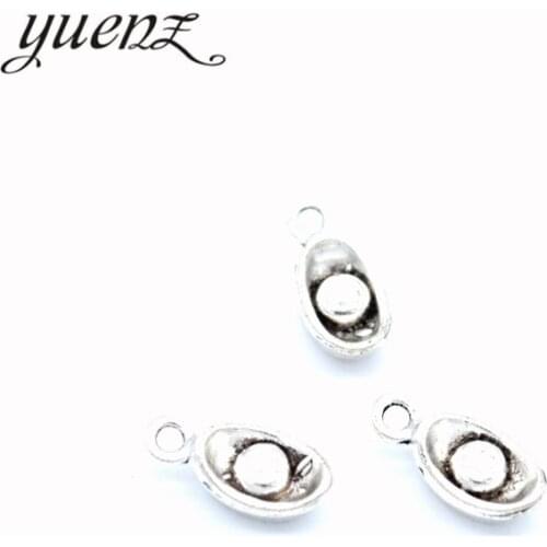YuenZ Hot sell 20pcs/lot metal antique silver color charms China coin pendant for necklace jewelry findings 12*6mm J433