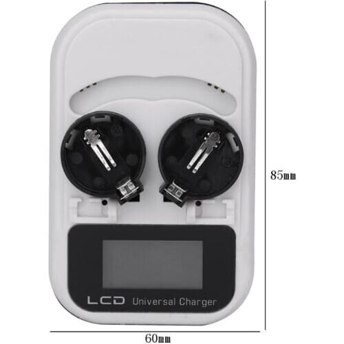 4pcs 3.6V LCD EU Plug Button Battery Charger Recharging for LIR2025/LIR2032/ML2016/ML2025/ML2032 Indicator Intelligent 2-Slot