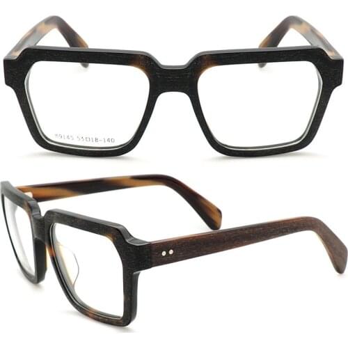 Vintage Acetate Glasses Frame Women Full Rim Optical Eyewear Brand Designer Clear Lens Goggle Retro Myopia Eyeglasses Men K9145