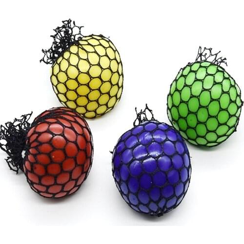 1Pc 4 cm Mesh Ball Grape Squeeze Toy Stresses Reliever Squeeze ToysChild Adult Hand To Knead Novelty Sensory Fruity Play Toys Ra
