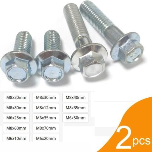 2 pieces/lot) Scooter Exhaust Rear Bolts Screw M6 M8 6mm 8mm Thread For 50cc 125cc 150cc Gy6 Motorcycle Moped 139QMB 157QMI