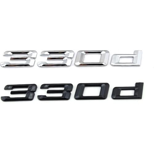 3D Adhesive Sticker Car Trunk Lettering 330d 335d 530d gloss black Car Emblem Logo