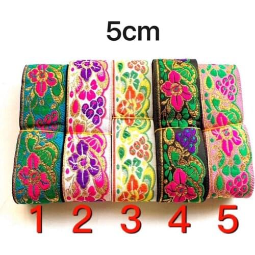 5cm ethnic style computer tight embroidered webbing,QC0422M