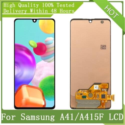 6.1” Super AMOLED For SAMSUNG A41 A415 A415F SM-A415F With Frame LCD Display Touch Screen Digitizer Assembly Replacement Parts