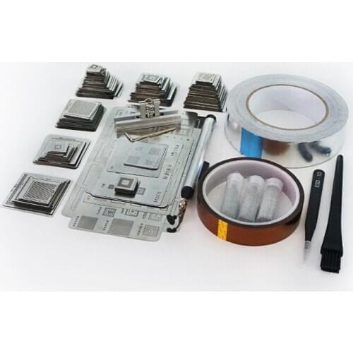 810pcs Heated stencils Heated reballing jig solder ball and Insulating tape ESD brush tweezers Vacuum pen FFQ-939 for BGA repair