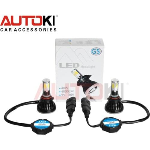 Autoki G5 H7 H11 9005 H4 car LED Headlights COB 80W 8000LM AUTO headlights headlamp kit Front Bulb Automobiles Headlamp 6000K