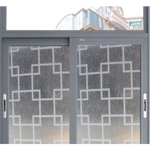 Window films sticker white square grid cashmere window paper scrub paper transparent glass waterproof sticker for bathroom