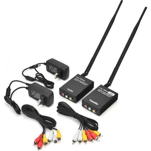 2.4G 3000mw 3W Wireless Adapter AV Sender Audio Video Transmitter And Receiver for VCR Recorder CCTV Camera RC FPV Monitor