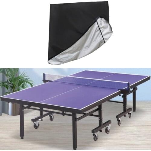 Tennis Table Cover All Weather Protection Waterproof Pong Table Shield Patio Furniture Dust Cover w/Drawstring String