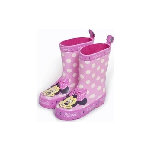 Disney childrens cartoon Minnie Mickey princess girl non-slip soft bottom long rain boots four seasons boots water shoes thicke