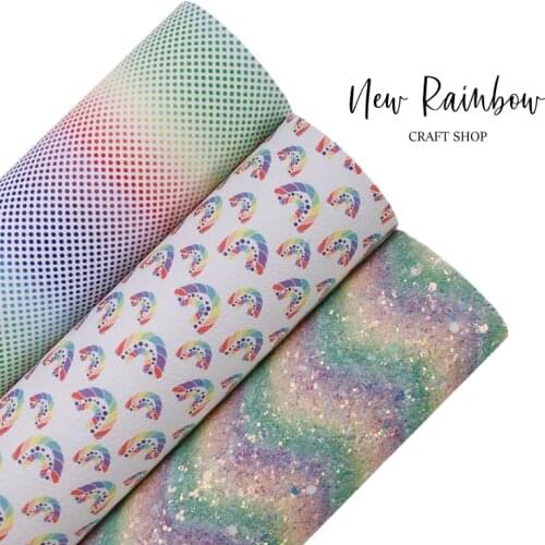 Kids Design A Boho Rainbow Bundle DIY Faux Synthetic Leatherette Perfect For Making Hairbows, Earrings, Babyshoes Craft
