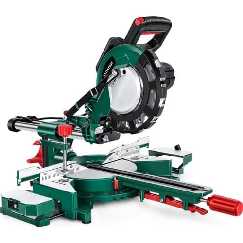 8-Inch Household Miter Saw 45-Degree Electric Woodworking Log Sawing Machine Aluminum Cutting Machine Sliding Mitre Saw