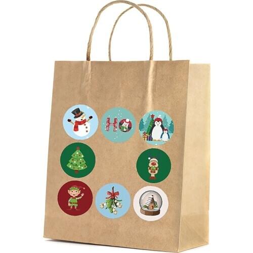 Dophee 500pcs Christmas Cartoon Sticker Gift Sealing Stickers Scrapbooking Stickers Party Gift Decorations Labels