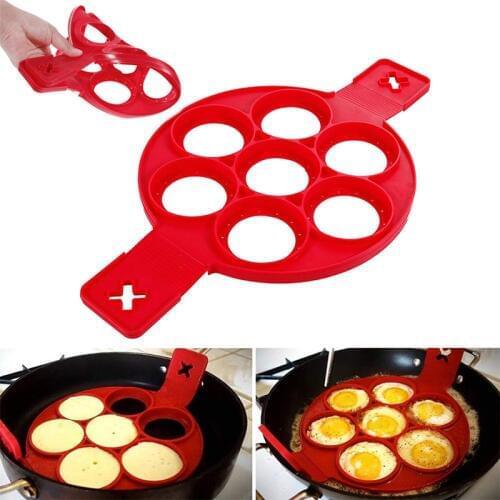 Pancake Mold Maker Nonstick Pancake Egg Ring Fried Egg Mould Cooker Flip Pancake Pan Kitchen Baking Accessories