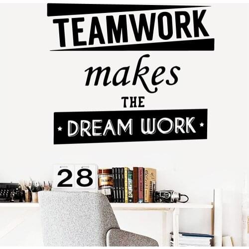 Hot Sale Teamwork wallpaper Environmental Protection Vinyl Stickers Pvc Wall Decals Art Decoration DIY Home Decor adesivi murali