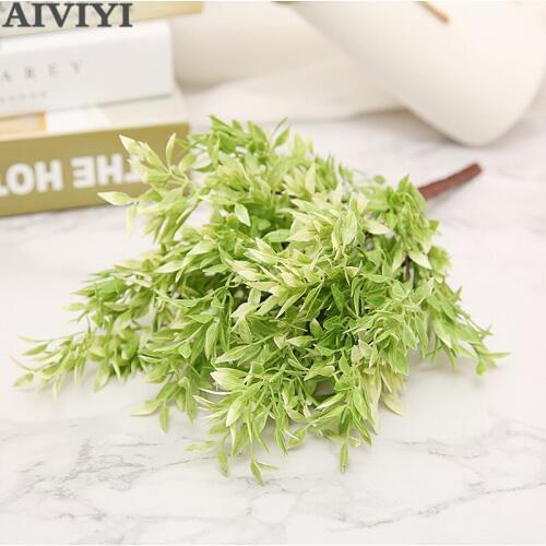 Artificial green fake grass pepper grass fern wall hanging flower wall family life garden wedding office decoration fake grass