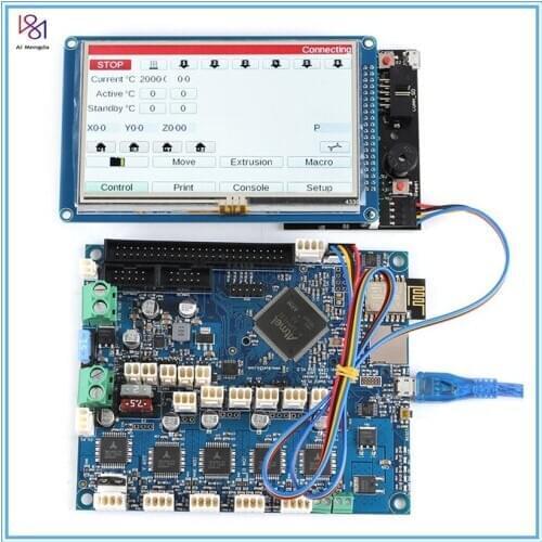 Cloned Duet 2 Wifi V1.04 Upgrade 32bit Control Board with 4.3/5/7 inch PanelDue Touch Screen Controller for CNC Machine