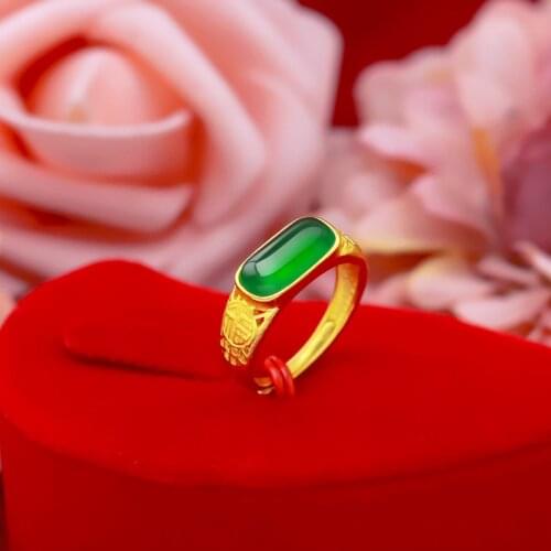 Vintage 100% 925 Sterling Silver Jade Gemstone Rings Wedding Engagement Diamonds Square Rings Fine Jewelry for Women Luxury Gift