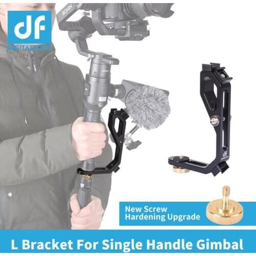 L bracket with 3 hot shoe mount Handle margic Arm For zhiyun Crane 2 DJI RONIN SC/ S MOZA Aircross mounting LED Mic Monitor