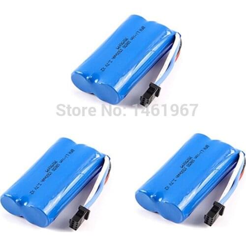 3pcs 7.4V 1500mAh Li-po Battery for UDI002U902 Remote Control Vehicles RC Boat Spare Parts Part Accessories