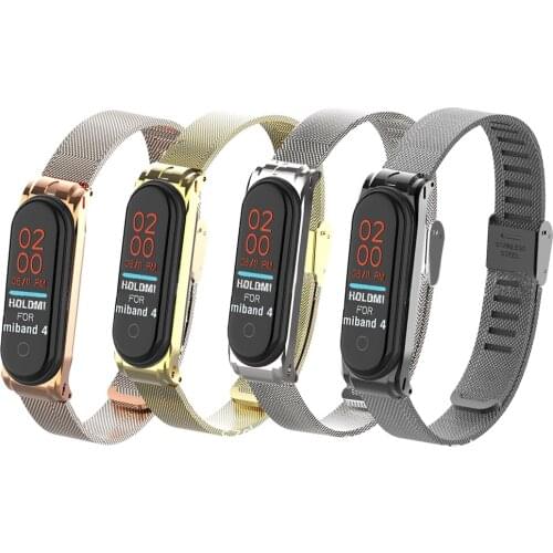 Smart Watch Strap Metal Stainless Steel Strap For Xiaomi Mi Band 4 Wrist Strap For Xiaomi Miband 4 Bracelet For Mi Band 3