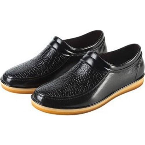 Autumn Fashion PVC Men Rain Boots Wear-resistant Water Shoes Non-slip Waterproof Shallow Rubber Shoes Casual Short Rainboots