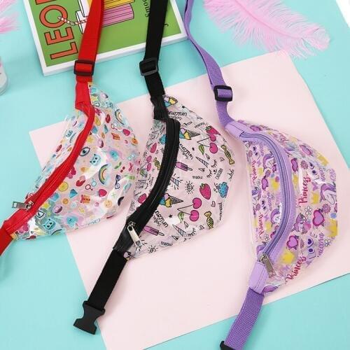 2020 New Summer Women Waterproof Waist Pack Kids Unicorn Transparent Fanny Pack Girl Beach Phone Chest Bag For Travel