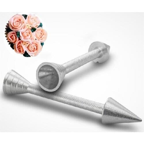 Aluminium Alloy Sticks Cone Holder Cake Piping Rod Icing Cream Flower Roses Cake Decoration tools Baking Tray Pastry Tools