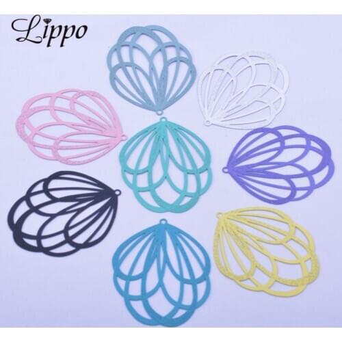 30pcs AB2931 38*48mm Brass Big Charms Earring Pendant For Woman Bijoux